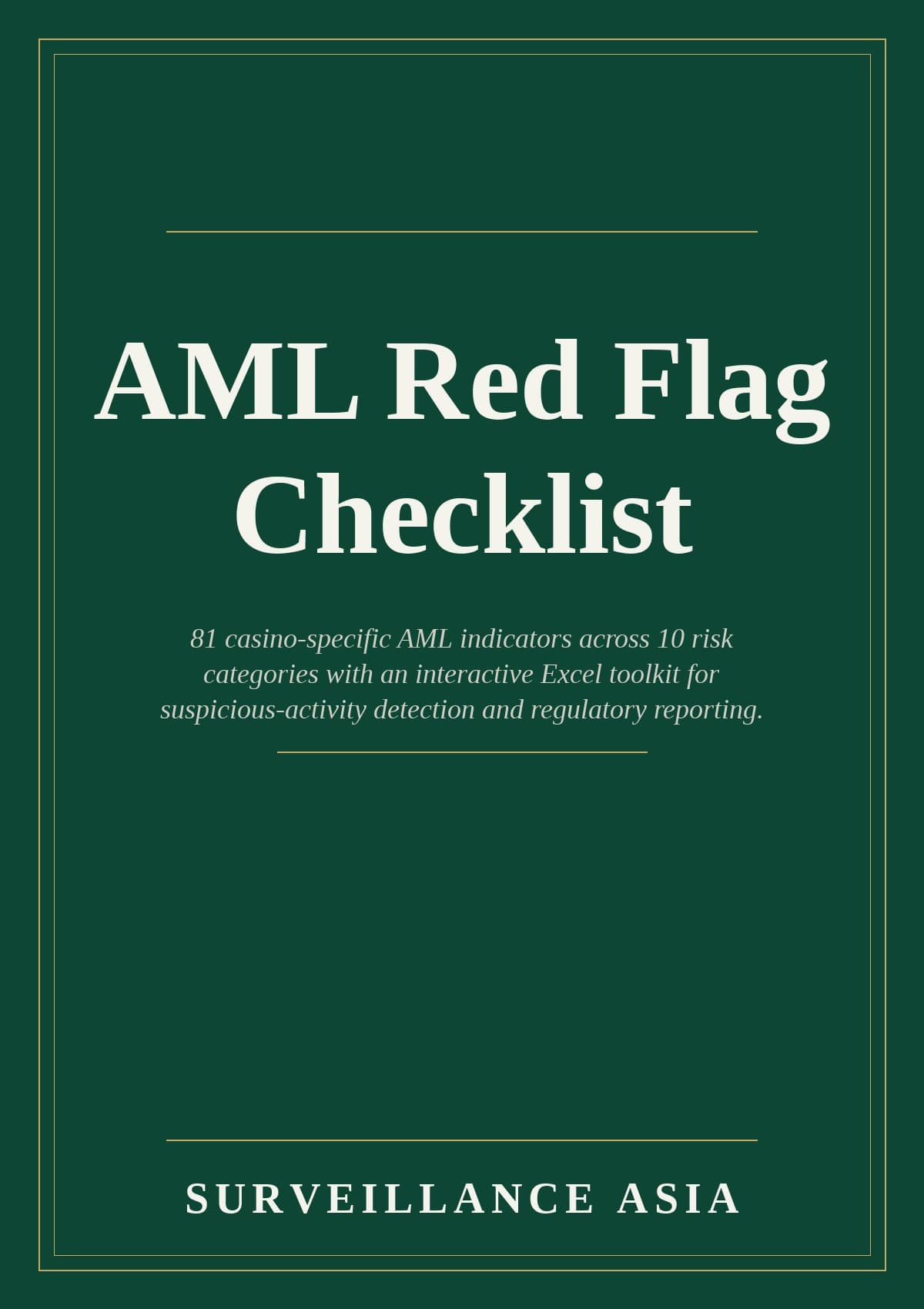 AML Red Flag Checklist — cover