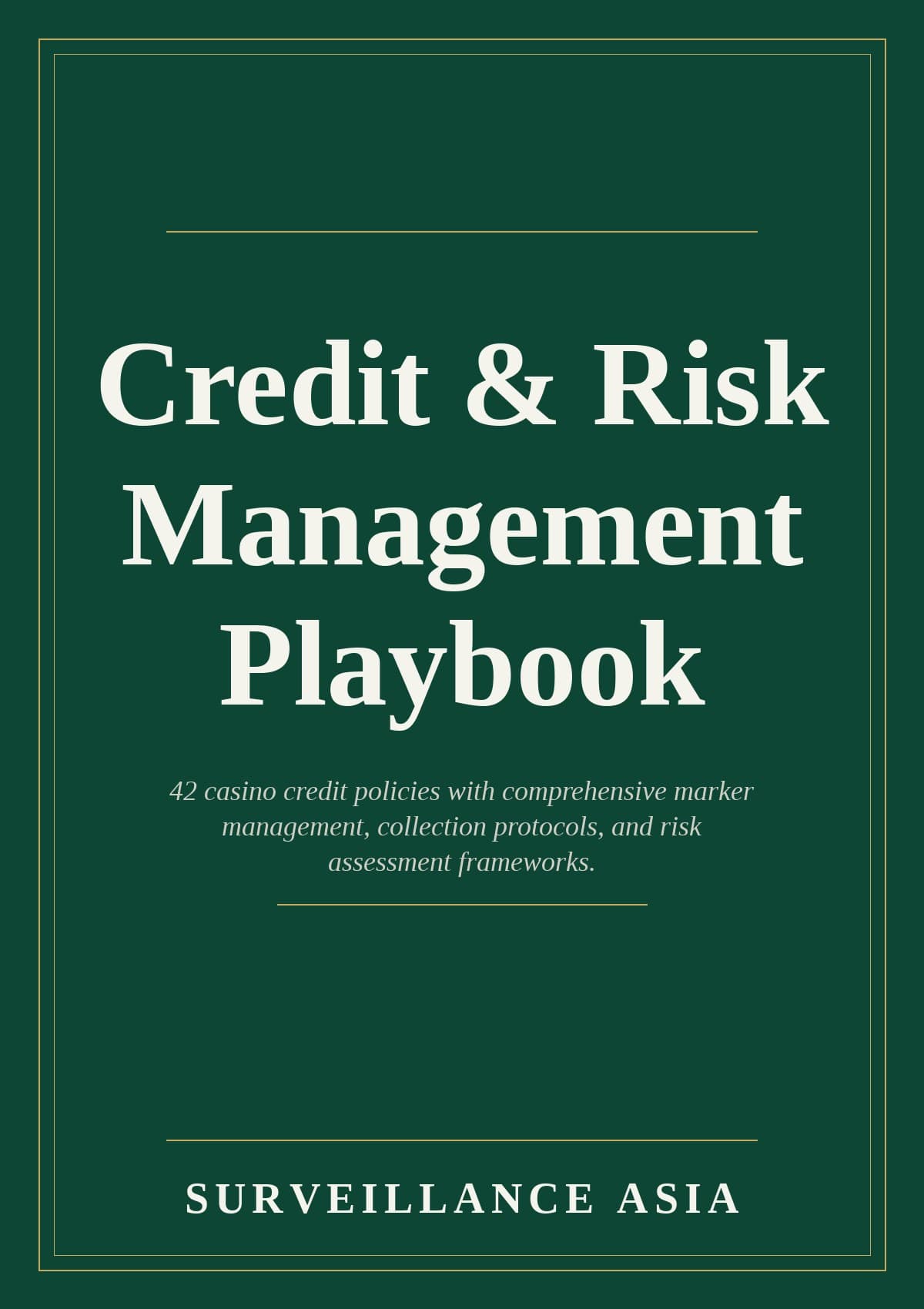 Credit & Risk Management Playbook — cover
