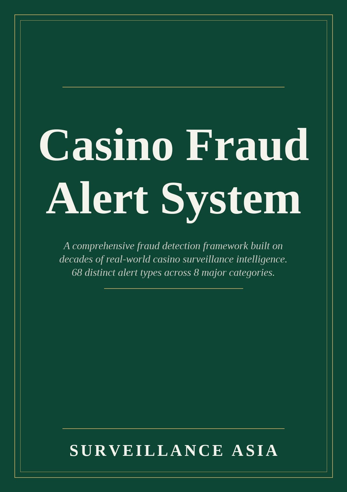 Casino Fraud Alert System — cover
