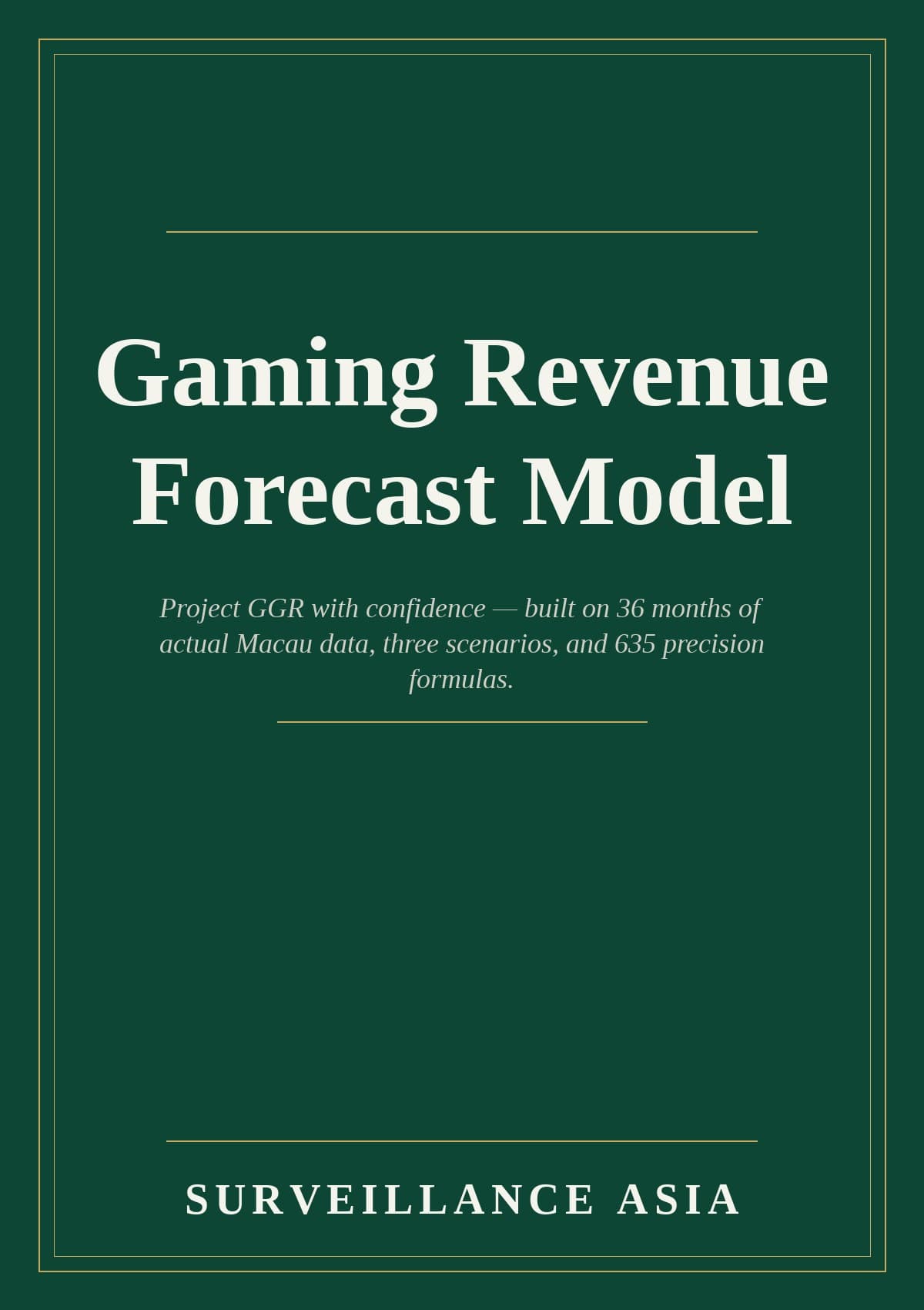 Gaming Revenue Forecast Model — cover