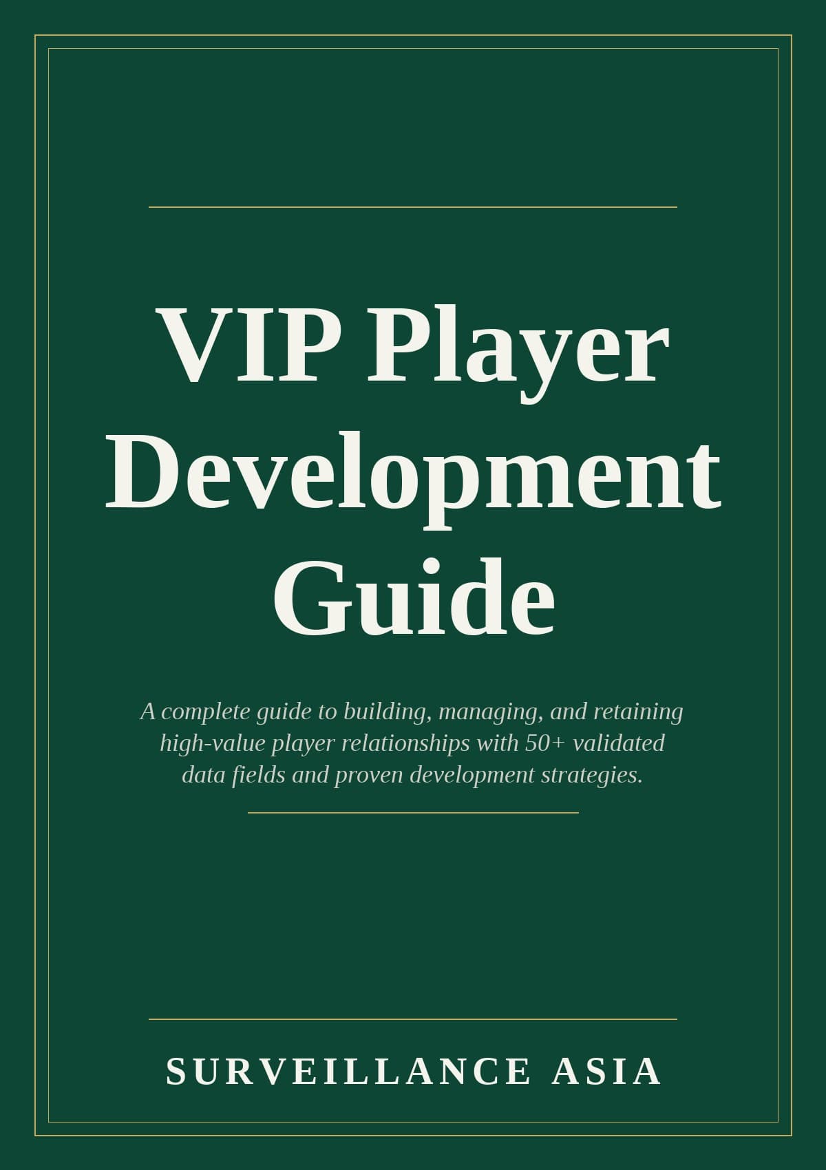 VIP Player Development Guide — cover