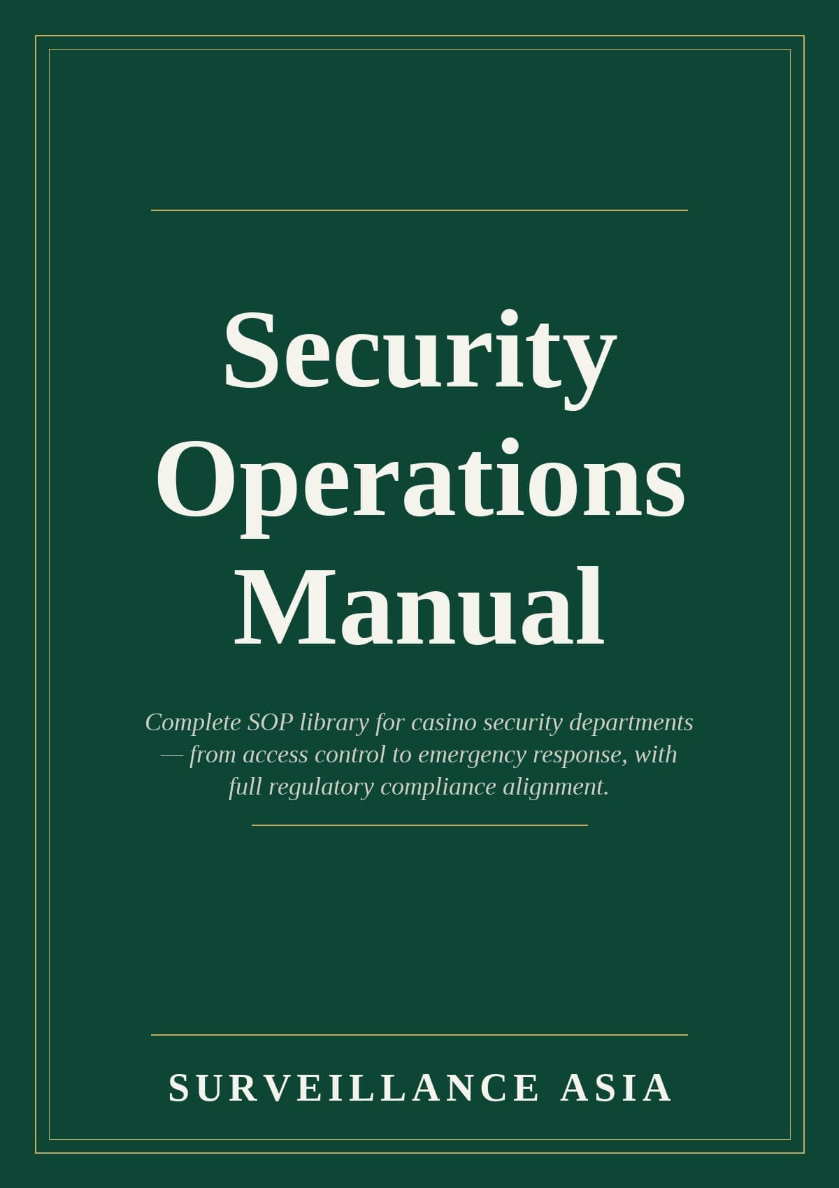 Security Operations Manual — cover