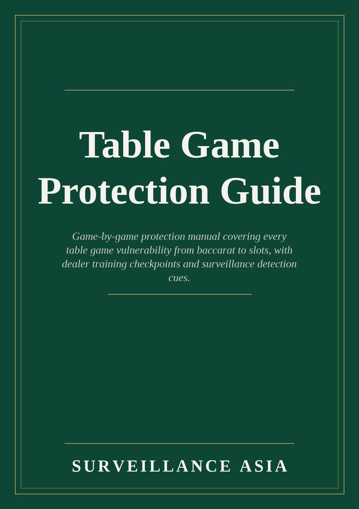 Table Games Protection Guide — cover