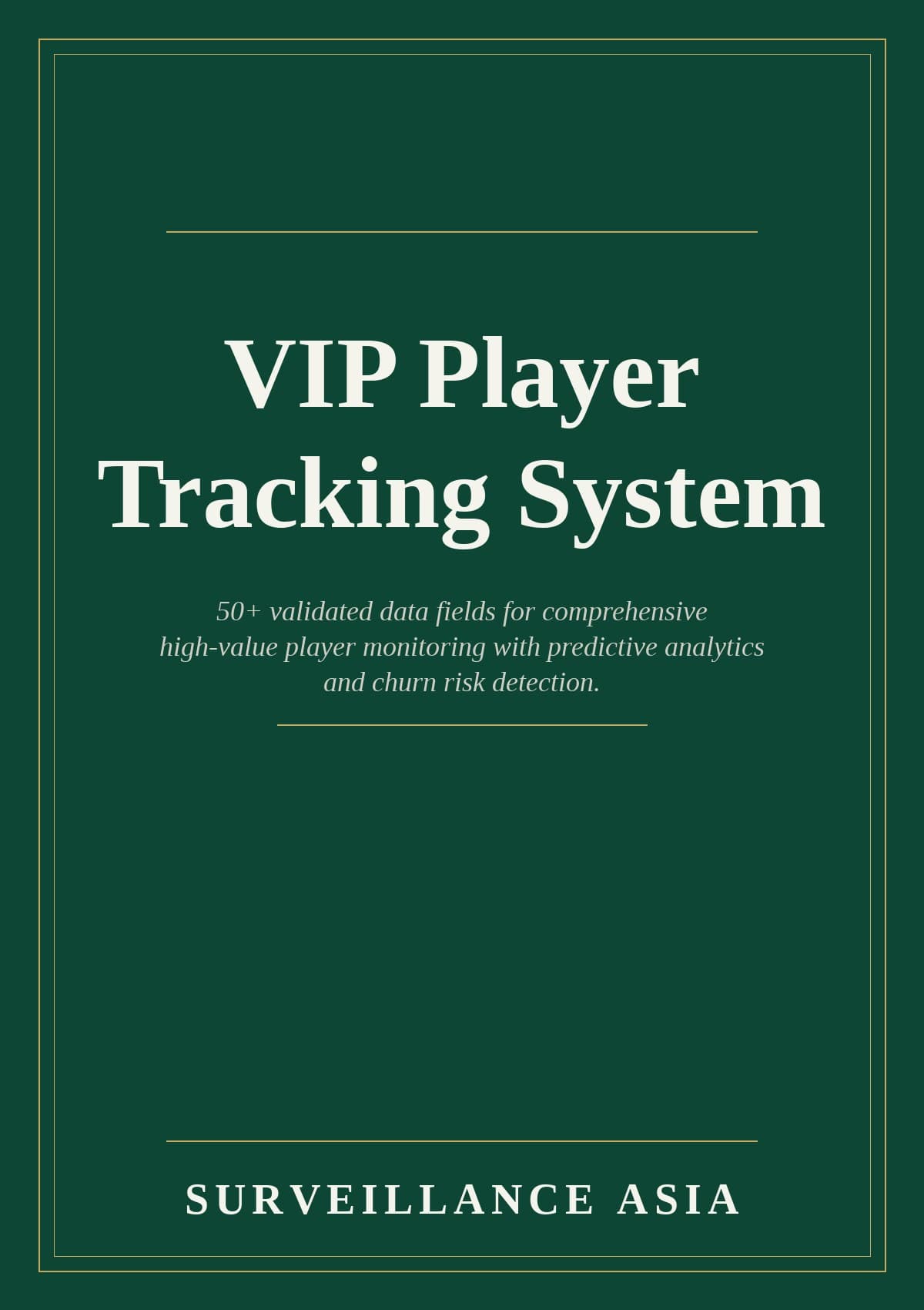VIP Player Tracking System — cover